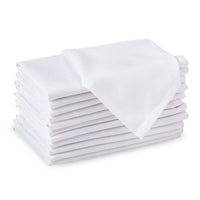 1 x RAW Customer Returns Encasa cotton fabric napkins Set of 12 Size 43x43 cm White solid color Machine washable - RRP €27.6