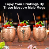 1 x RAW Customer Returns SuproBarware Gift Set Moscow Mule Cups Copper 540ml Set of 6 Copper Plated Stainless Steel Cups Handcrafted Copper Cups with Handle for Chilled Cocktail Cold Drinks Cups - RRP €49.14