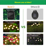 1 x RAW Customer Returns Firefly Solar Garden Lights, 4 Pack Firefly Garden Lights, 2 Lighting Modes Constant or Flashing , Waterproof, Weatherproof Solar Ground Lights Outdoor For Footpath Yard Patio Walkway Decor - RRP €23.99