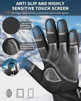 1 x Brand New ARFNKIM Winter Gloves, Five Layers Thick Waterproof Windproof Touch Screen Warm Cycling Gloves Ski Gloves Running Gloves for Men Women M  - RRP €31.2