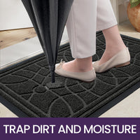 1 x RAW Customer Returns DEXI outdoor doormat non-slip 44 75 cm, dirt trapper mat outdoor washable, weatherproof doormat outside inside, for front door, balcony or patio door, black - RRP €29.99