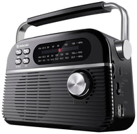 1 x RAW Customer Returns Defender Vega Portable Retro Radio with Bluetooth, FM AM SW Broadcast Reception, Integrated Battery, Kitchen Radio, Telescopic Antenna, 5W Speaker, USB-C, Black - RRP €25.2