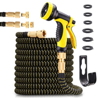 1 x RAW Customer Returns Garden hose 30m, ULANZI garden hose flexible with 10-function nozzle, 3300D fabric and 5 layer latex, flexible garden hose 3 4 inch 1 2 inch - for garden, car washing, pet - 100 FT  - RRP €49.99