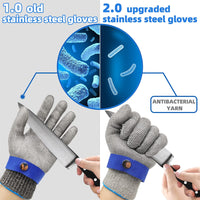 1 x RAW Customer Returns APTTOOL Kitchen Cut Resistant Gloves, 2.0 Updated Version of Professional Cut Resistant Work Gloves for Cutting Meat, Fishing, Slicing, Chopping Board - RRP €17.02