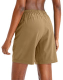 1 x Brand New NEYOUQE Shorts Women Elastic Waistband 3 4 Pants Women Solid Color with Pockets Short Sports Pants Women Casual Loose Running Shorts Women Khaki S 36-38 - RRP €22.73