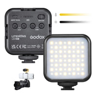 1 x RAW Customer Returns GODOX LITEMONS LED6Bi LED Bi-color Video Light, 3200K-6500K, CRI95 Light, Rechargeable with Lithium Battery for Filming, Live Broadcasting, Microfilming and Recording - RRP €25.21