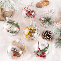 2 x RAW Customer Returns 9 Pieces Christmas tree balls clear 10 cm Clear Christmas balls round balls fillable DIY Christmas tree balls made of plastic Christmas decoration to fill as Christmas tree decorations - RRP €56.44