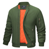 1 x Brand New MAGCOMSEN Men s Pilot Jacket College Jacket Blouson Jacket Warm Flight Jacket with Zipper Outdoor Winter Jacket Thickened Coat with Multi Pockets Light Green M - RRP €36.0