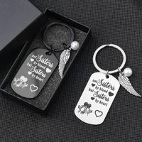 10 x Brand New Lucywey Sister Key Ring Stainless Steel, Pack of 2 Best Friend Key Rings, Women s Key Rings, for Birthday Gift, Girlfriend, Friendship Gift - RRP €70.4