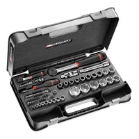 1 x RAW Customer Returns FACOM 56-piece 1 4 socket wrench set RS.161-2 complete case including 10 socket wrenches 1 4 , 16 hexagon socket wrenches 1 2 , ratchets, bits, universal joints, extensions socket handle  - RRP €404.89