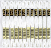 1 x RAW Customer Returns DMC Thread Embroidery, Cotton, 6 Strands, 8.6 m, White, 117 pcs - RRP €19.9