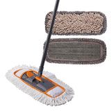 1 x RAW Customer Returns CLEANHOME wet dry mops for the household, floor mop set with 3 different washable mop pads and extendable long handle, floor mop, mop for hardwood, marble, tile floor mopping. - RRP €24.99