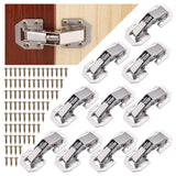 1 x RAW Customer Returns JIZZU Pack of 10 cabinet door hinges with hinge screws, furniture hinges, door hinges for wooden doors, 90 degree screw-on hinge suitable, wooden slatted doors, kitchen cabinet - RRP €11.99