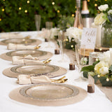 1 x RAW Customer Returns MATANA 20 Premium Transparent Plastic Plates with Gold Rim, 26cm - Reusable Plastic Plates, Gold Party Plates for Weddings, Birthdays, Parties - Elegant Sturdy Party Tableware - RRP €24.99