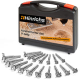 1 x RAW Customer Returns Hinrichs Forstner drill set 17 pieces in a case - Forster drill set 15 to 40 mm - wood drill - Forstner - Forster drill milling hole drill mortising drill - wood drill - wood hole cutter - RRP €25.2