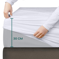 1 x RAW Customer Returns Utopia Bedding mattress protector 200 x 200 x 30 cm waterproof, Oeko-TEX certified mattress topper breathable, mattress protector, all-round elastic - RRP €24.58