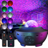 5 x RAW Customer Returns Starry sky projector, UOUNE LED starlight projector with Bluetooth speaker, timer, starry star night light for children, adults, black - RRP €101.0