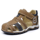 1 x Brand New Ahannie Baby Boys and Girls Summer Leather Sandals, Unisex Children s Arch Support Closed Sandals - RRP €20.05