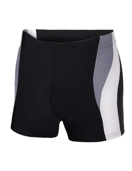 1 x RAW Customer Returns Ladeheid swimming trunks men s short boxer shorts swimwear for men for the beach and the swimming pool comfortable and comfortable swimming trunks men s tight LA40-255 black grey white, 3XL  - RRP €25.2