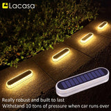 1 x RAW Customer Returns Lacasa Solar Floor Lights Outdoor, 40LM 4 Pack Solar Lights for Outdoor Warm White Solar Lamps IP68 Waterproof LED Path Lights with Auto ON OFF Light Sensor for Garden Lawn Patio Yard Driveway - RRP €41.74