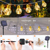 1 x RAW Customer Returns iShabao Solar Fairy Lights Outdoor 8M 160 LED, 16 Bulbs Solar Fairy Lights Garden 8 Modes Balcony Fairy Lights Solar Outdoor Waterproof IP65 for Tree, Patio, Yard, House, Wedding Decoration Warm White  - RRP €22.16