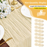 1 x RAW Customer Returns Teruntrue 8 Pieces Cheesecloth Table Runner Cream Table Runner, Rustic Gauze Table Runner Table Decoration for Kitchen Wedding Holiday Party Cream, 300cm  - RRP €35.28