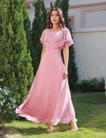 1 x RAW Customer Returns DRESSTELLS Cocktail Dress Women Long Ball Gowns Long Summer Dresses Evening Dress Long Blush 2XL - RRP €64.99