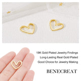 1 x RAW Customer Returns BENECREAT 20PCS 18K Gold Plated Connecting Rings Brass Heart Closed Jewelry Connectors for Bracelets Necklace DIY Making, 11.5x13mm - RRP €10.5