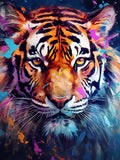 1 x Brand New Reofrey DIY Diamond Painting Accessories Tiger Full Set, Painting Diamond Painting Pictures Animal Crystal Embroidery Cross Stitch Home Bedroom Office Wall Decoration 30x40cm - RRP €12.9