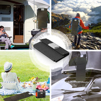 1 x RAW Customer Returns 40W Portable Solar Panel Charger, Foldable IP65 Waterproof Solar Panel with 3-Ports USB Type-C DC, Outdoor Solar Charger Compatible with Cell Phone, Portable Power Station, Camping and Garden - RRP €56.46