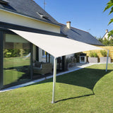 1 x RAW Customer Returns Sunnylaxx 2.5x3m Waterproof Shade Sail Awning, Rectangular Cream Outdoor Terrace Awnings UV Rays Protection for Outdoors, Pergola, Garden, Terraces - RRP €29.28