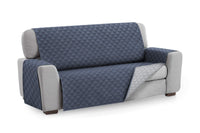 1 x RAW Customer Returns Textilhome - Malu Sofa Cover, 3 Seater, Reversible Quilted Sofa Protector. Color Blue C 5 - RRP €31.85