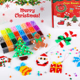 1 x RAW Customer Returns Christmas iron-on beads set, JANYUN 5100 pieces 5 mm Christmas iron-on beads 12 styles Christmas patterns 2 pieces iron-on beads plates Christmas craft melting beads set for Christmas gift - RRP €20.16