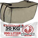 2 x RAW Customer Returns Neusu XXL storage bag 200L 91x47x47cm - Robust 600D bag for bedding, clothing travel - Up to 50KG - Protection against dirt mold - Beige - RRP €64.08