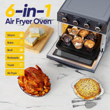 1 x RAW Customer Returns Hot Air Fryer 23L Large Capacity Hot Air Oven, Multifunction Oven, Oil-Free Cooking, 3 Layers, Adjustable XXXL Hot Air Oven Airfryer with 100 Recipes 1700W - RRP €151.25