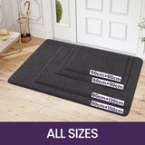 1 x RAW Customer Returns DEXI dirt trapper mat, non-slip doormat for indoor and outdoor use, washable entrance carpet, absorbent doormat - cleaning mat 60 x 90 cm, black-grey - RRP €29.99