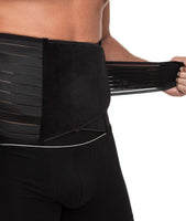 1 x RAW Customer Returns Channo Lumbar Belt Maximum Support for Men Women - Strong Support and Immediate Relief Black, L XL - RRP €15.99