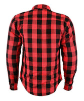 1 x RAW Customer Returns BOSmoto Motorcycle Flannel Lumberjack Shirt with KEV ARAMID, Lumber Biker Jacket Shirt Red, xx l  - RRP €113.78