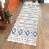 1 x RAW Customer Returns SHACOS carpet runner hallway 60x180 cm, bedside rug bedroom, hallway carpet runner cotton carpet kitchen runner washable, carpet hallway - blue, carpet runner bedroom - RRP €29.04