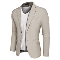 1 x RAW Customer Returns PaulJones men s regular fit suit jacket blazer wedding for spring summer with 2 buttons apricot XL - RRP €48.53