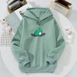 3 x RAW Customer Returns Women s Pullover Hoodie Girls Teenager Kawaii Frog Hoodie Autumn Winter Warm Hooded Tops Casual Sports Sweatshirt 2XL, Green-1  - RRP €81.18