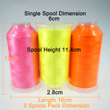 1 x RAW Customer Returns New brothread Set of 3 Neon Fluorescent Colors Polyester Machine Embroidery Thread Huge Spool 5000M for all Embroidery Machines - RRP €18.19