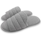 3 x Brand New OFOOT Men s Comfortable Cotton Open Toe Home Slippers,Non-Slip Memory Foam Indoor Summer Indoor Slides Grey,EU 45-46  - RRP €71.97