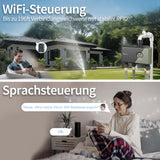 1 x RAW Customer Returns Diivoo irrigation computer WLAN 4 outputs with 60M RFID technology, water timer with Alexa voice control 6 watering plans, automatic watering clock with WiFi hub for garden lawn - RRP €118.02