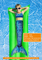 1 x RAW Customer Returns FOLOEO Mermaid Tail Girls Mermaid Tail with Mermaid Fin Swimwear, Suitable for Children and Adults 100-170cm Height, Multi-Colored Md29 , 170 - RRP €42.95