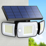 1 x RAW Customer Returns INTELAMP Outdoor LED Solar Spotlights 6000mAh Solar Outdoor LED Spotlight 1200LM Outdoor LED Floodlight with Solar Panel Outdoor LED Solar Light with Motion Sensor Street Lights Lamp - RRP €43.27