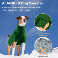 1 x RAW Customer Returns ALAGIRLS Dog Christmas Sweater Dog Coat Winter Clothes for Cats ALASW301-Lavender-L - RRP €18.64