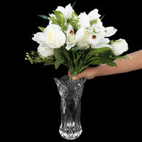 1 x RAW Customer Returns Kurtzy Transparent Glass Vase 29 cm Tall Modern Decorative Vases - Melody Cylinder - Glass Vases Set - Centerpiece and Office Decoration - Glass Vase - RRP €37.99