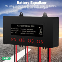 1 x RAW Customer Returns Jadeshay 48V Battery Equalizer, Voltage Battery Balancer 4 x 12V, for Lead-Acid Lithium Batteries, with Digital Display - RRP €73.2