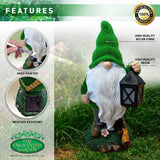 1 x RAW Customer Returns The Enchanted Garden Gnome Ranger Statue Outdoor Resin Figurine Outdoor Solar Powered LED Lights for Patio Lawn Yard Decoration - RRP €24.99